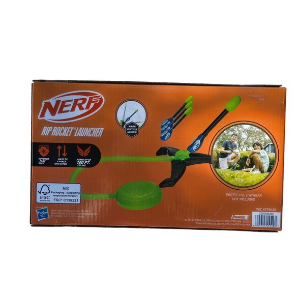 NERF NWT Rip Rocket Launcher Outdoor Toy For Kids fun foot rocket - Picture 3 of 3